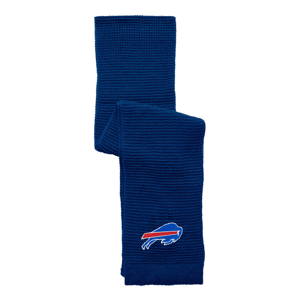 Bills Waffle Scarf In Blue - Front View