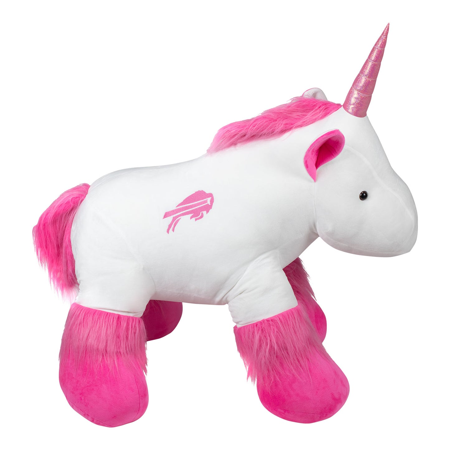 Bills 36" Giant Plush Unicorn In White & Pink - Right Side View