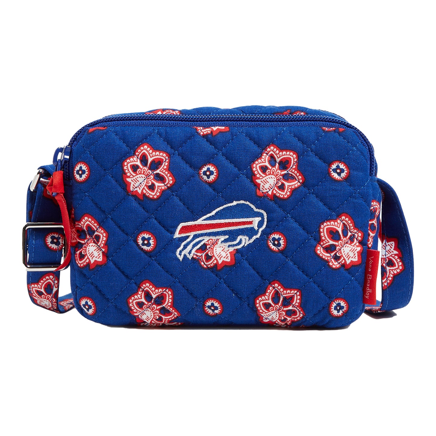 Bills Vera Bradley RFID Small Stadium Crossbody In Blue & Red - Front View 