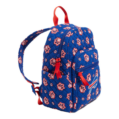 Bills Vera Bradley Small Backpack In Blue & Red - Angled Front Right View