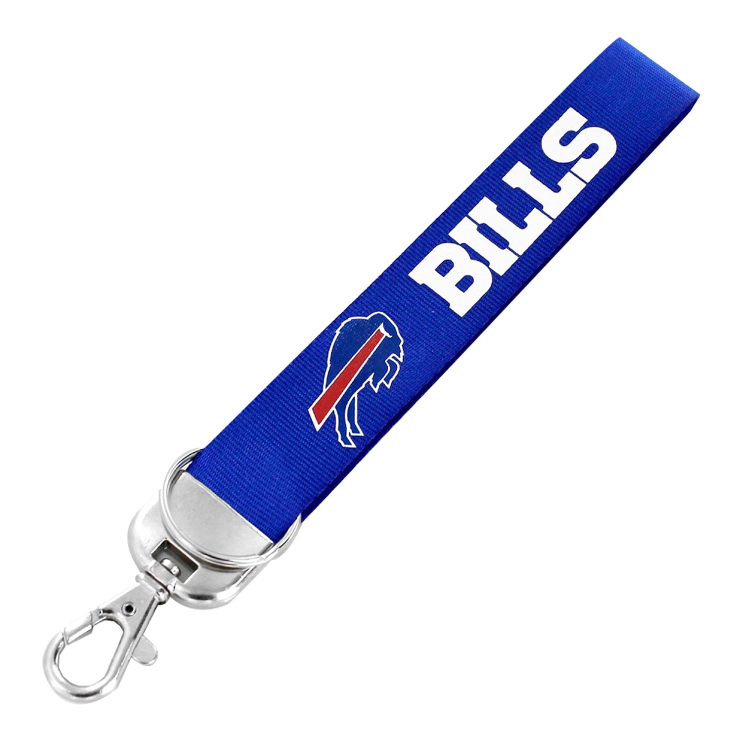 Buffalo Bills Deluxe Wristlet Keychain In Blue - Front View