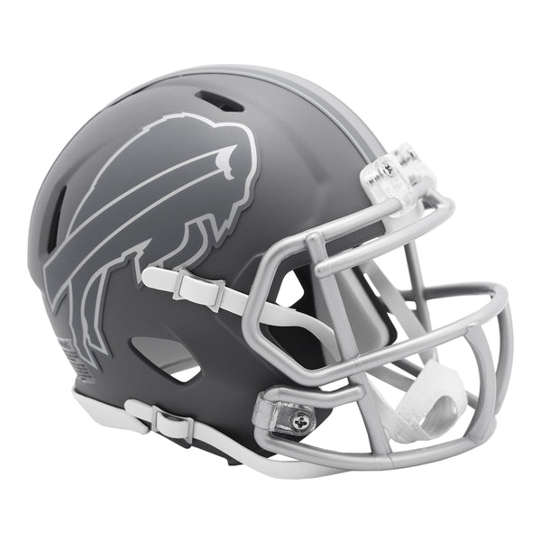 Buffalo Bills Riddell 24 Slate Speed Mini Helmet In Grey - Front View