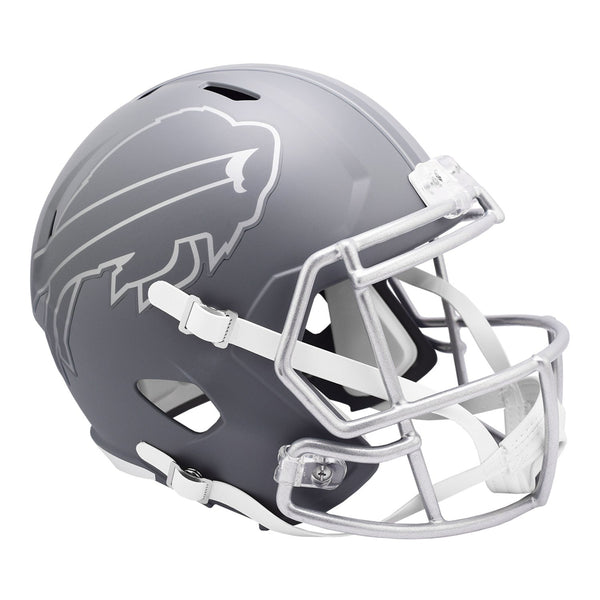 Buffalo Bills Riddell 24 Slate Speed Replica Helmet In Grey - Front View