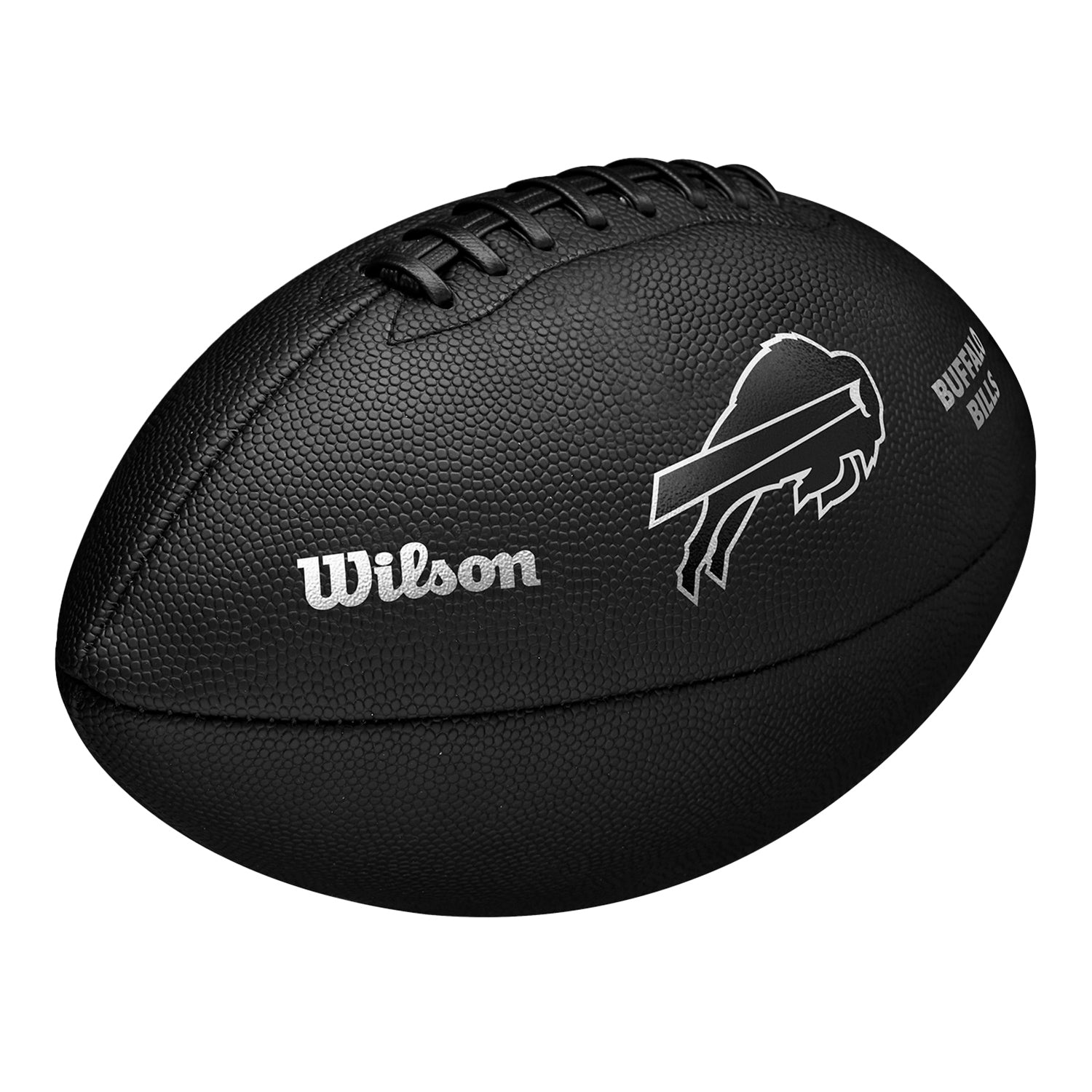 Buffalo Bills Wilson Metallic Football - Angled Front View