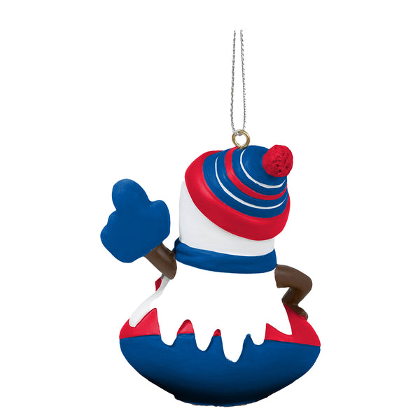 FOCO Buffalo Bills Smore on the Ball Ornament In Blue, Red & White - Back View