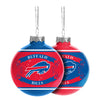 FOCO Buffalo Bills 2 Pack Glass Ball Ornament In Blue & Red - Front View