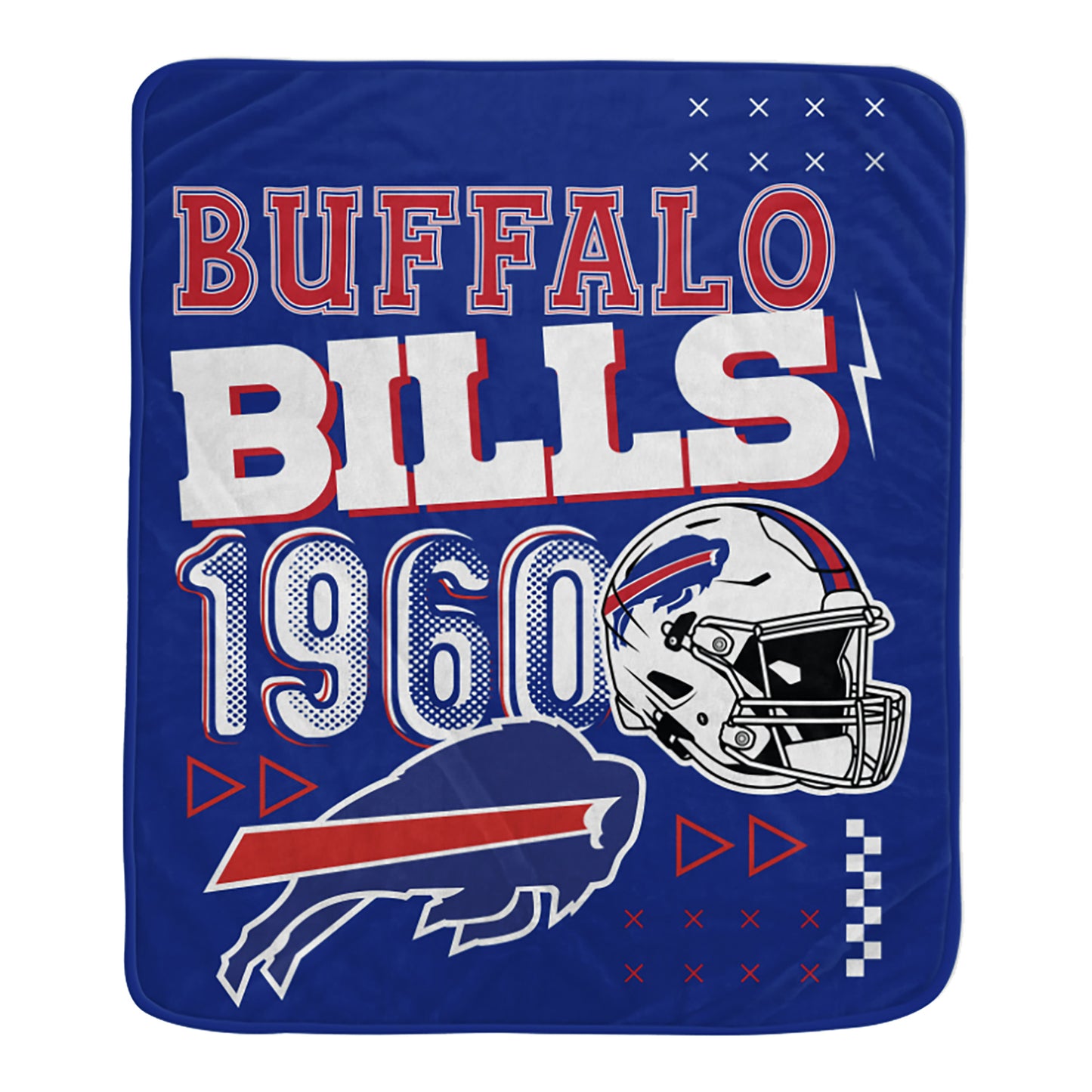 Buffalo Bills 1960 Pop 50x60 Blanket In Blue - Front View