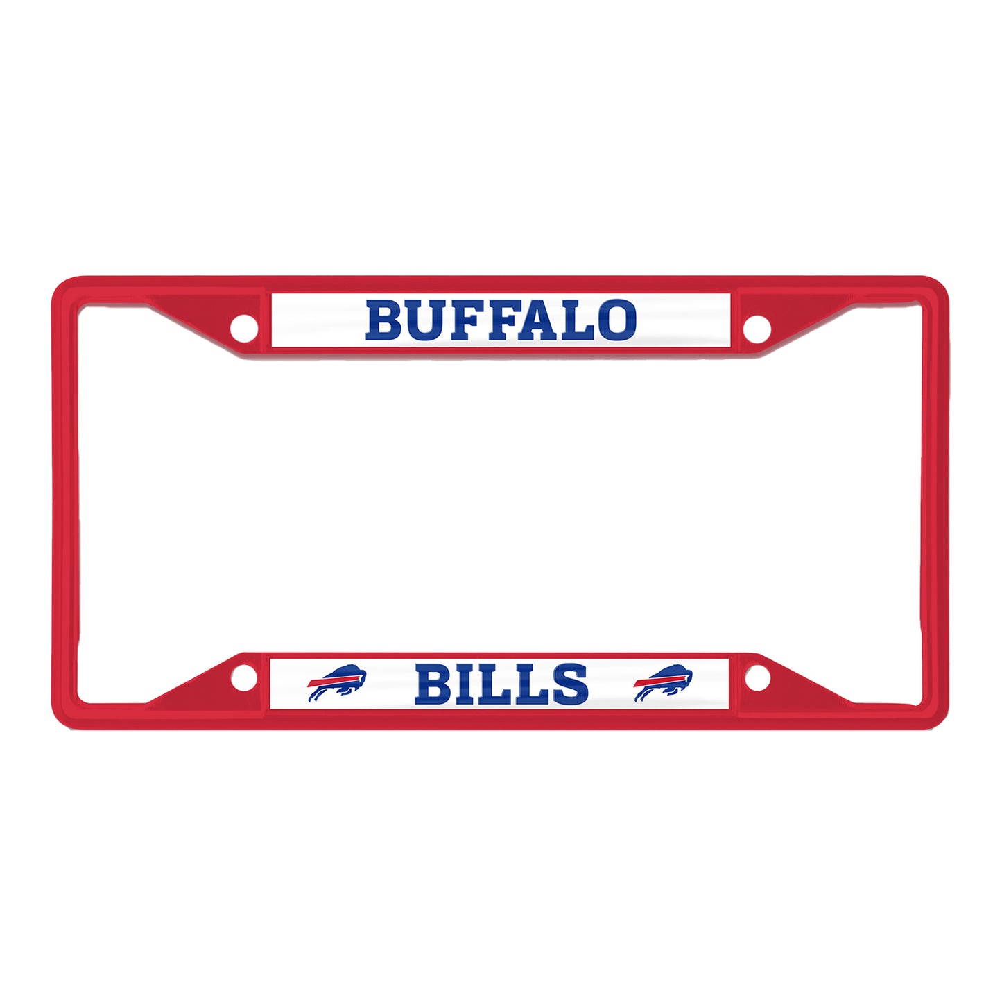 Buffalo Bills License Plate Frame - Red - Front View