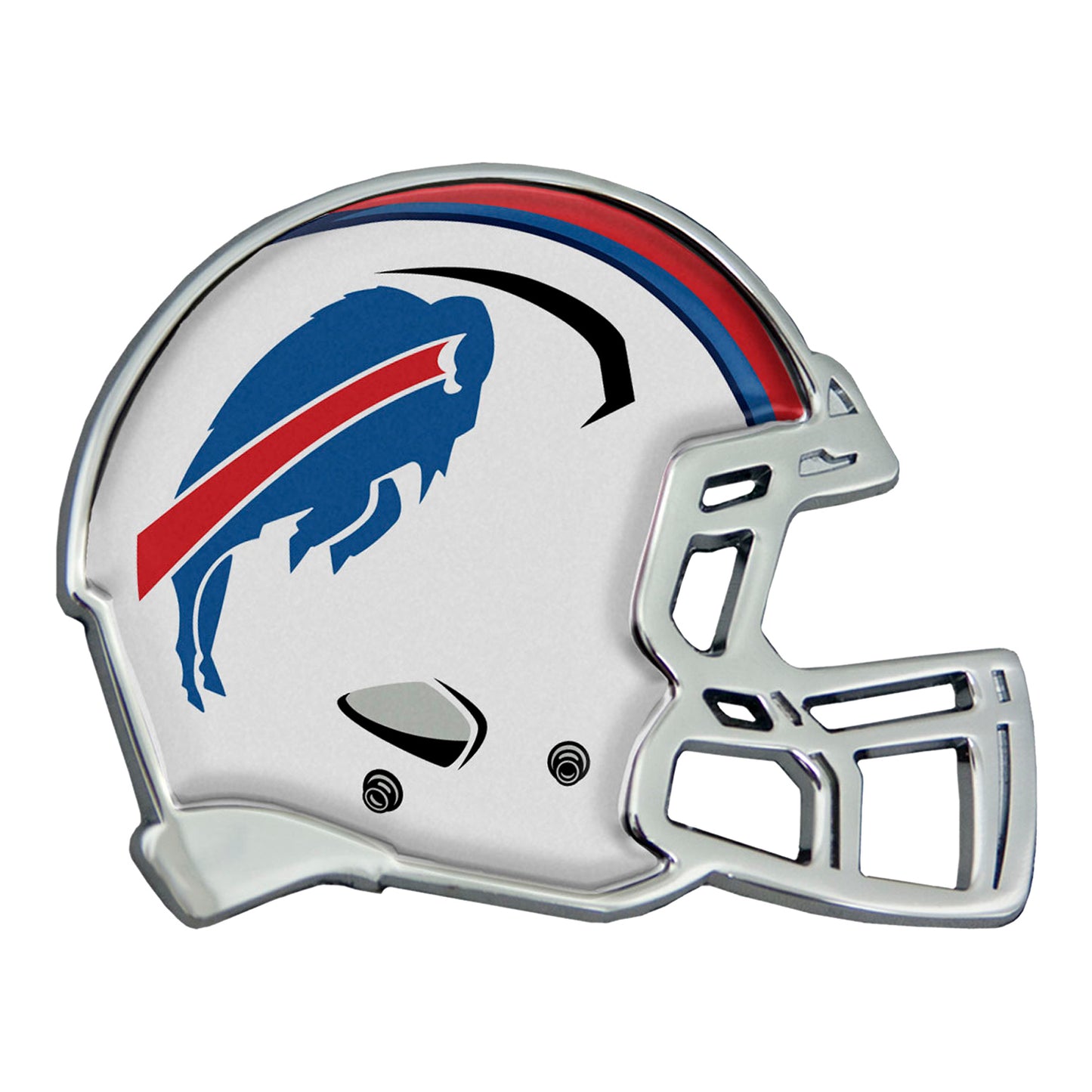 Bills Helmet Auto Emblem In White - Front View