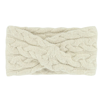 Buffalo Bills Latte Braid Headband In Cream - Back View