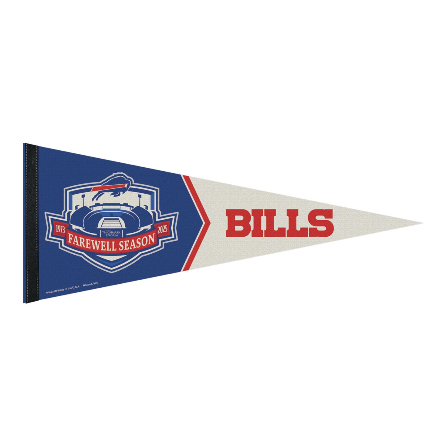 Buffalo Bills Farewell Season Premium Felt Pennant In Blue - Front View