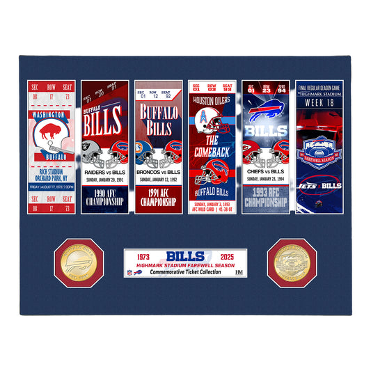 Buffalo Bills Highmark Stadium Commemorative Ticket Frame In Multi-Color - Front View