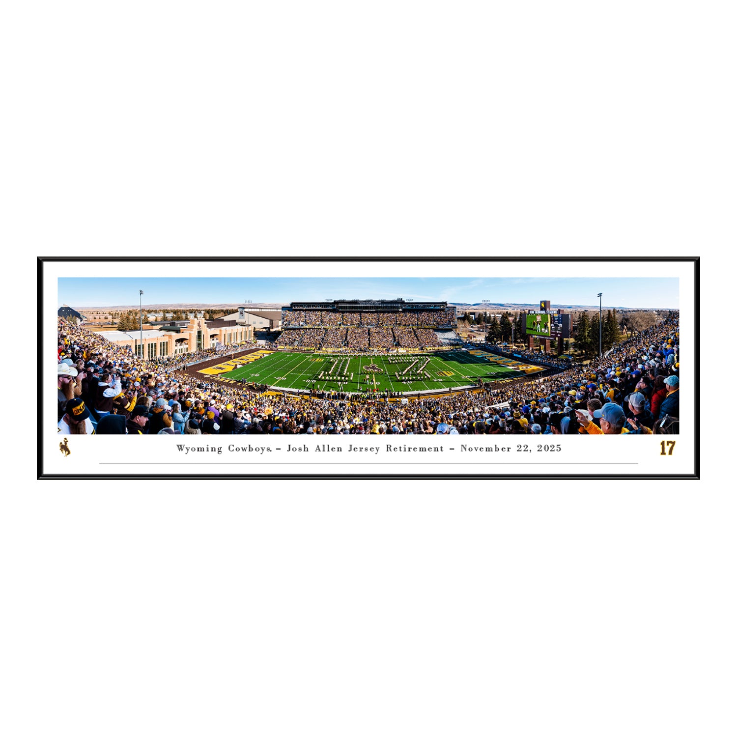 Wyoming Josh Allen Jersey Retirement Panorama - Standard Frame