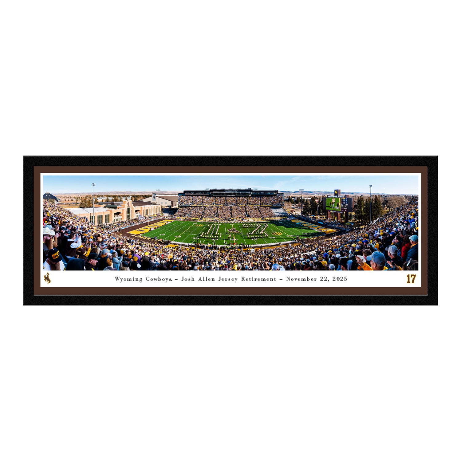 Wyoming Josh Allen Jersey Retirement Panorama - Select Frame