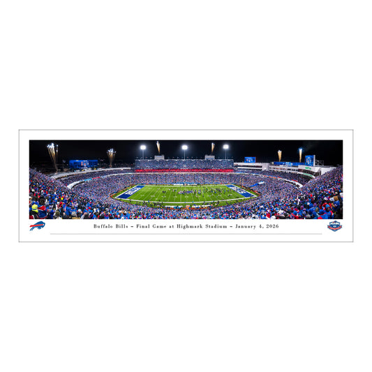 Bills Final Game at Highmark Stadium Panorama - Unframed - Front View