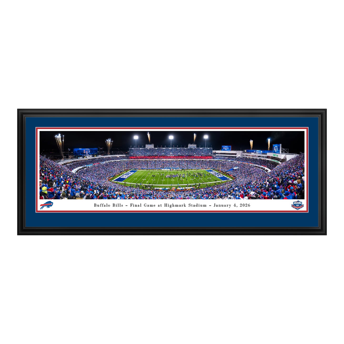 Bills Final Game at Highmark Stadium Panorama - Deluxe Frame - Front View