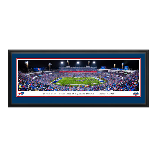Bills Final Game at Highmark Stadium Panorama - Deluxe Frame - Front View