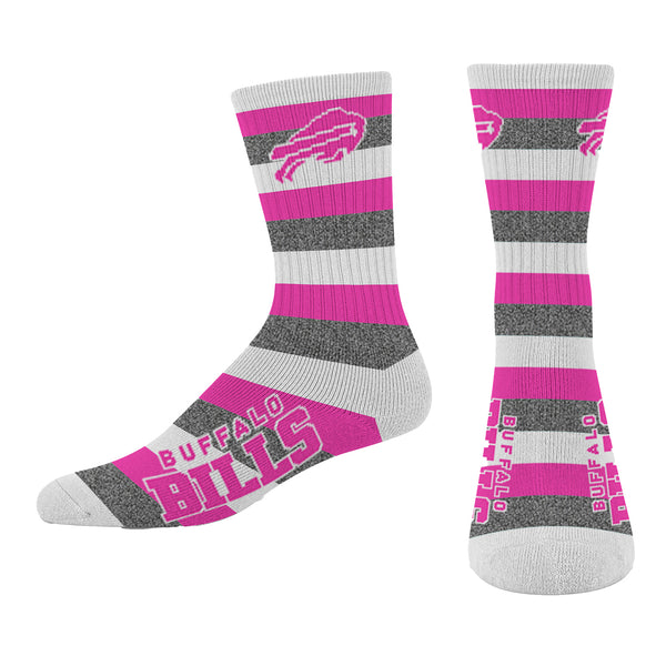Youth Bills Marbled Deuce Socks In Grey & Pink - Front View