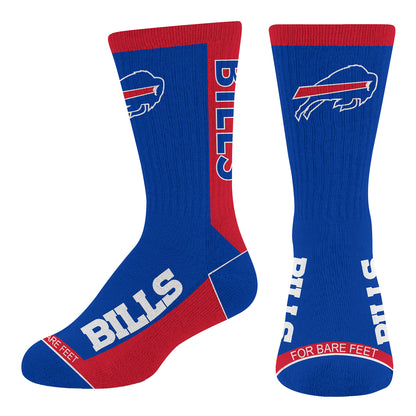 Youth Bills MVP Socks In Blue & Red - Front View