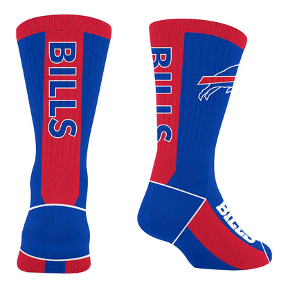 Youth Bills MVP Socks In Blue & Red - Back View