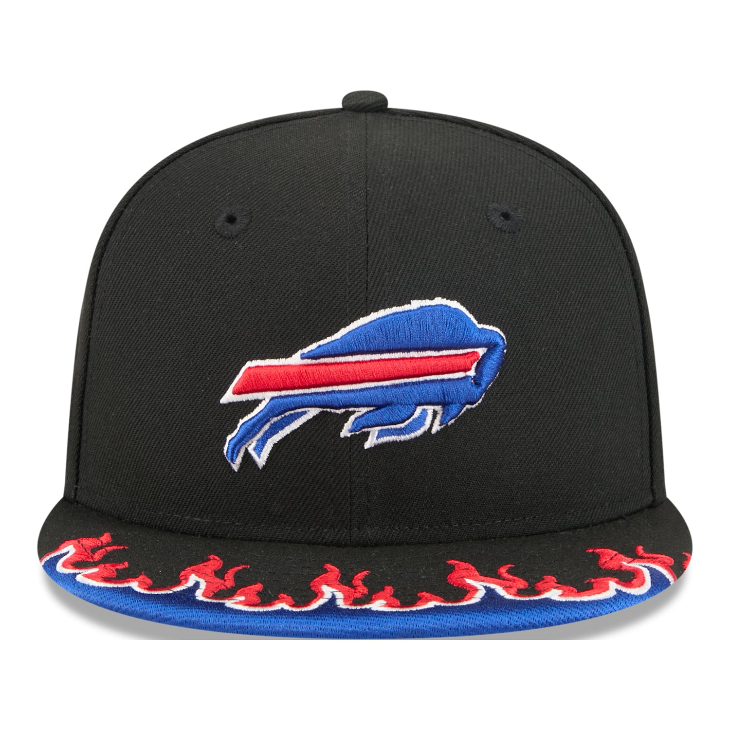 Youth New Era Buffalo Bills 9FIFTY Flame Hat In Black - Front View