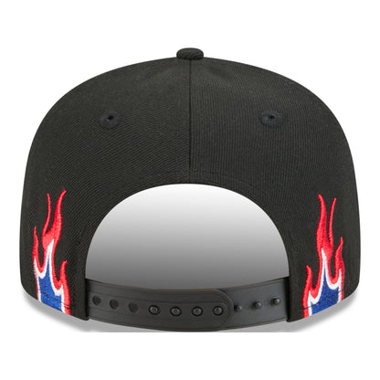 Youth New Era Buffalo Bills 9FIFTY Flame Hat In Black - Back View