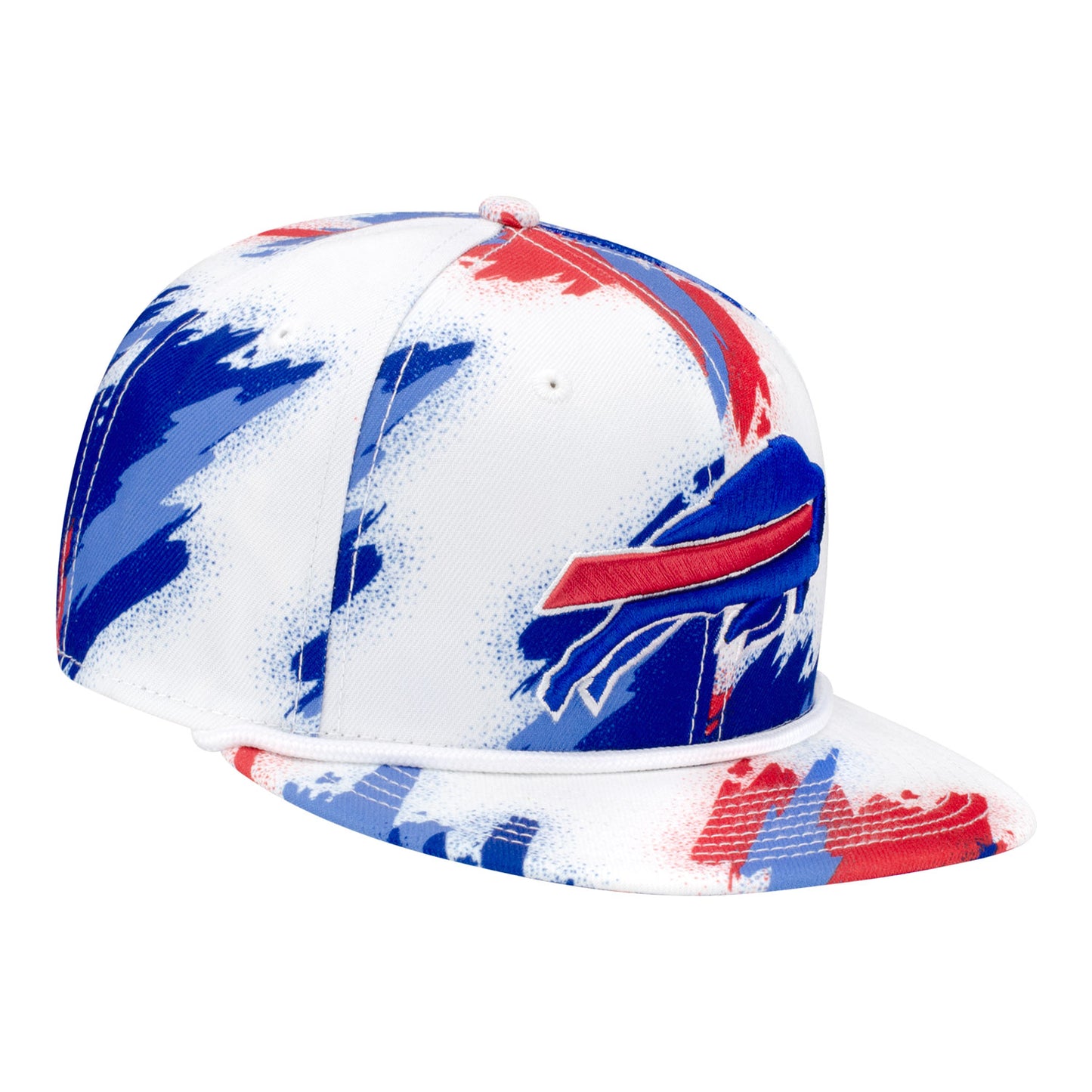 Youth New Era Buffalo Bills 9FIFTY Paint Hat In Multi-Color - Front Right View