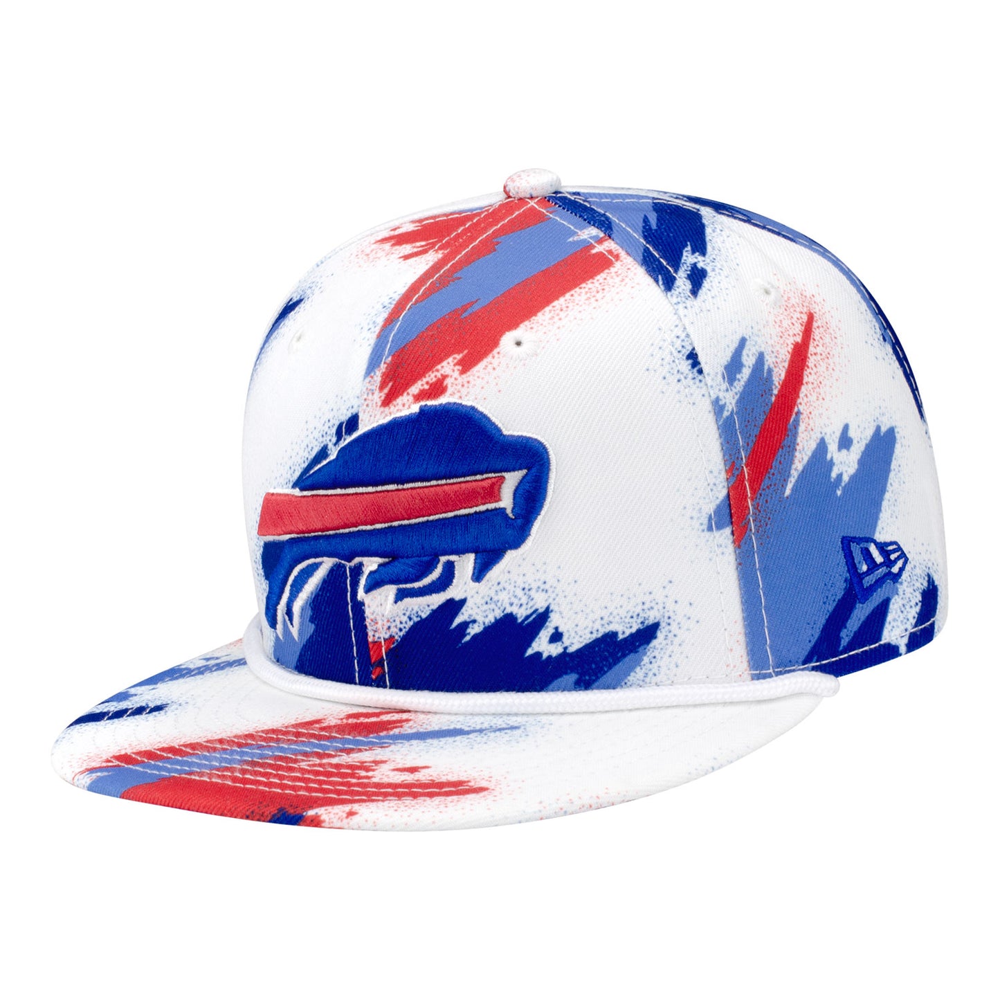 Youth New Era Buffalo Bills 9FIFTY Paint Hat In Multi-Color - Front Left View