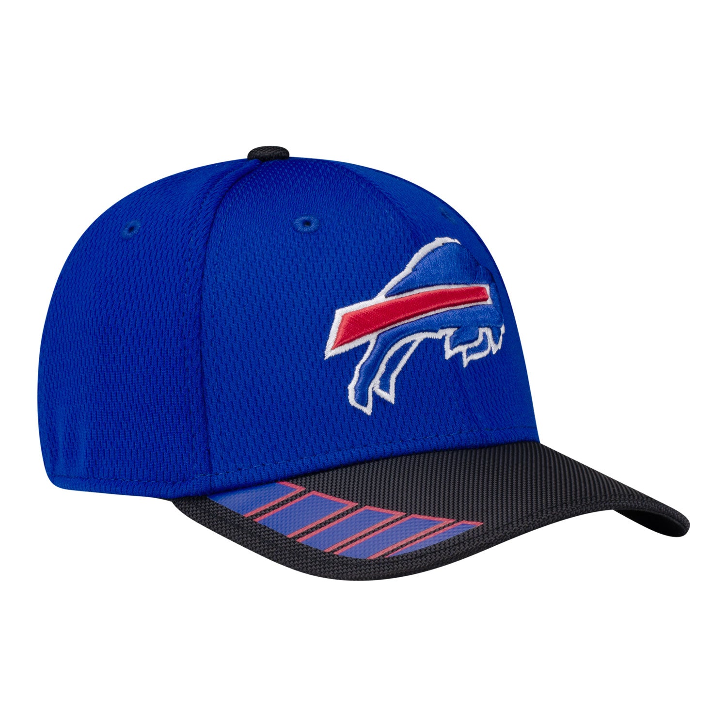Youth New Era Buffalo Bills 39THIRTY Visor Hit Hat In Blue - Front Right View