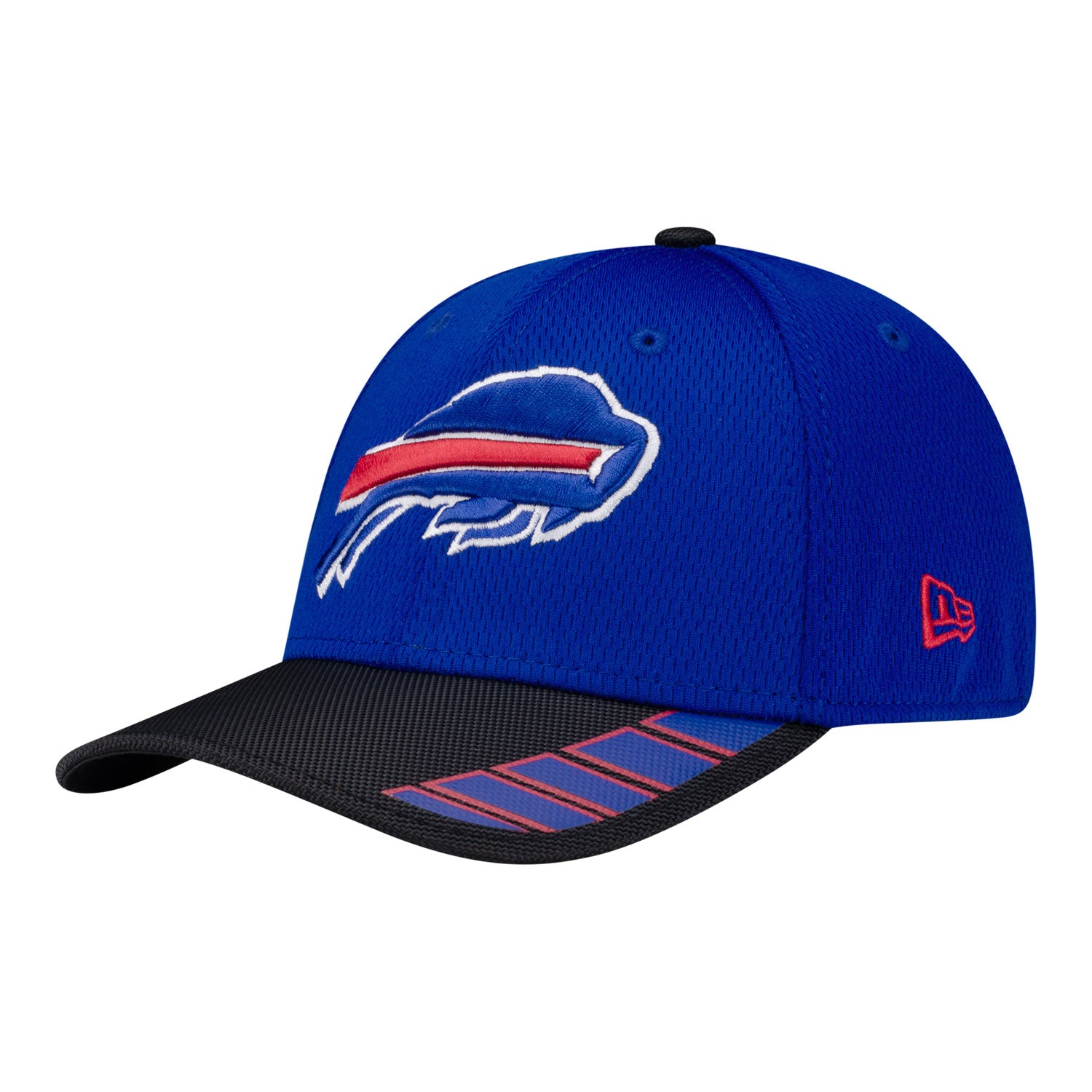 Youth New Era Buffalo Bills 39THIRTY Visor Hit Hat In Blue - Front Left View