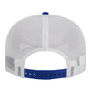 Youth Bills Logo Tear Snapback Hat In Blue, Red & White - Back View