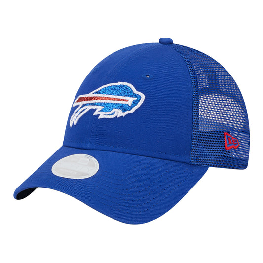 Girls Bills Sparkle Adjustable Hat In Blue - Front Left View