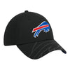 Bills New Era Youth Flex Visor Hat In Black - Front View