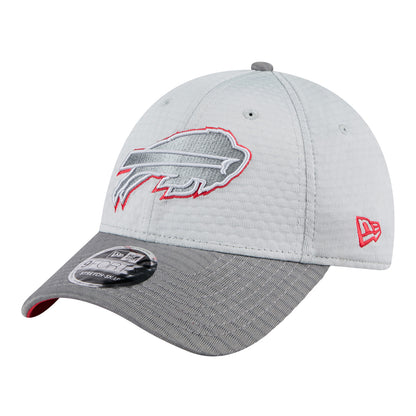 Bills New Era 2024 Training Camp Youth 9FORTY Adjustable Hat In Grey - Front View