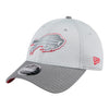 Bills New Era 2024 Training Camp Youth 9FORTY Adjustable Hat In Grey - Front View