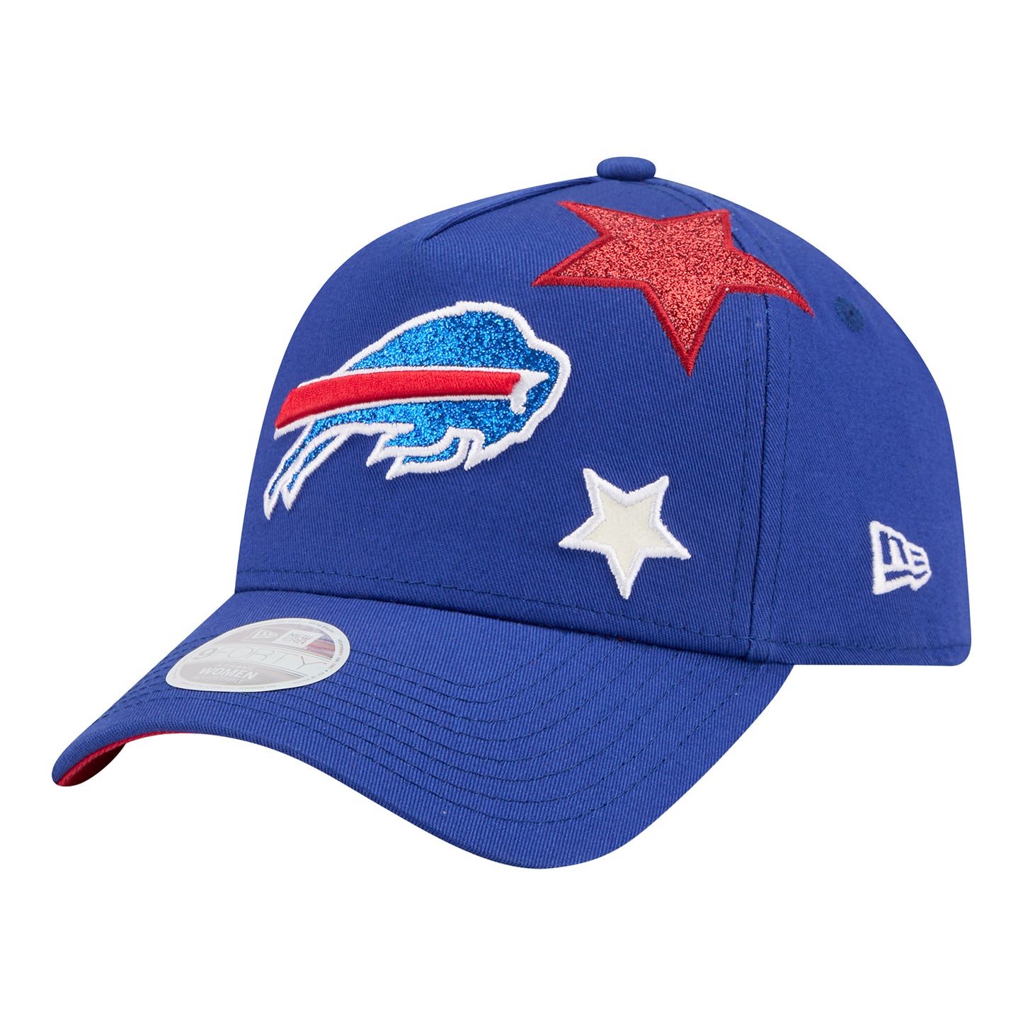 Girls Buffalo Bills New Era 9FORTY Bills Stardom Hat In Blue - Angled Left Side View
