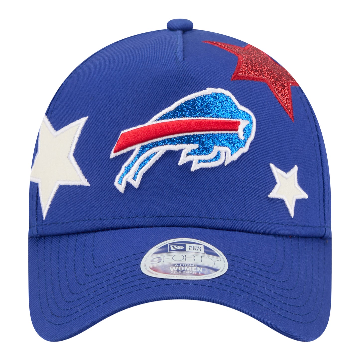 Girls Buffalo Bills New Era 9FORTY Bills Stardom Hat In Blue - Front View
