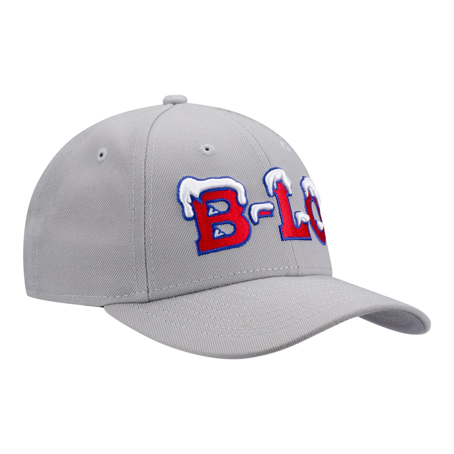 Youth Buffalo Bills New Era 2025 Rivalry Series Fanpack 9FORTY Hat In Grey - Angled Right Side View