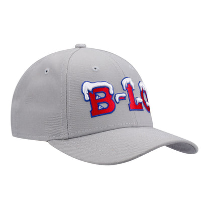 Youth Buffalo Bills New Era 2025 Rivalry Series Fanpack 9FORTY Hat In Grey - Angled Right Side View