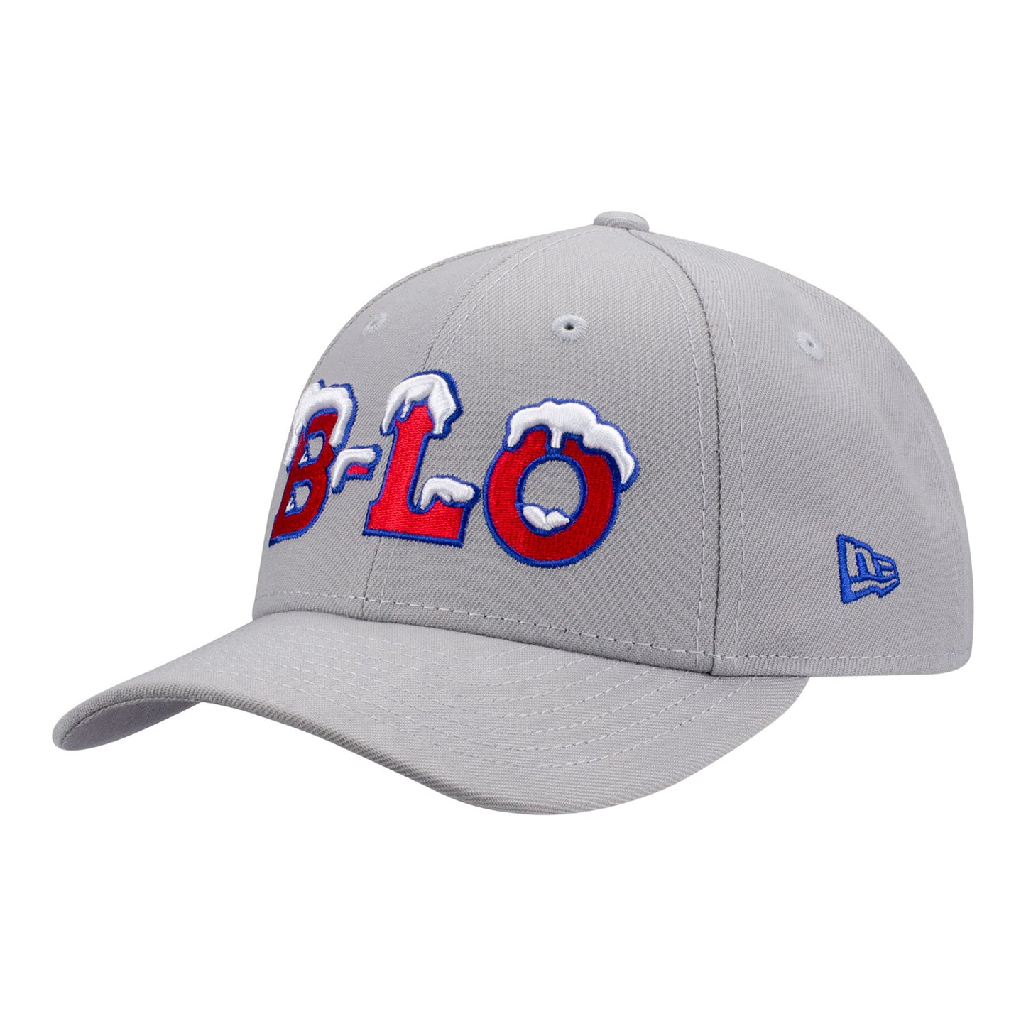 Youth Buffalo Bills New Era 2025 Rivalry Series Fanpack 9FORTY Hat In Grey - Angled Left Side View