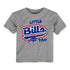 Toddler Little Baller Bills T-Shirt In Grey, Blue & Red - Front View