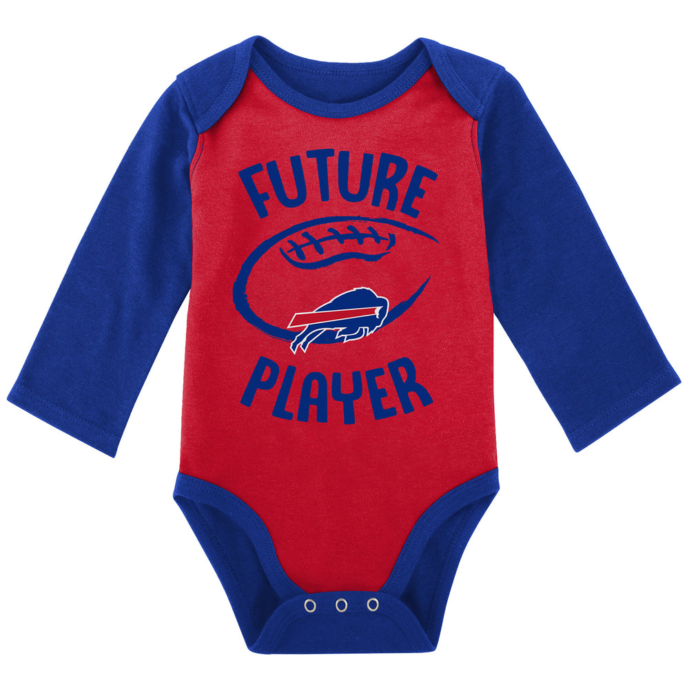 NFL Team Apparel Infant Buffalo Bills 'Born 2 Be' 3-Pack Bodysuit Set