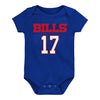 Buffalo Bills Josh Allen Name and Number Onesie In Blue - Front View