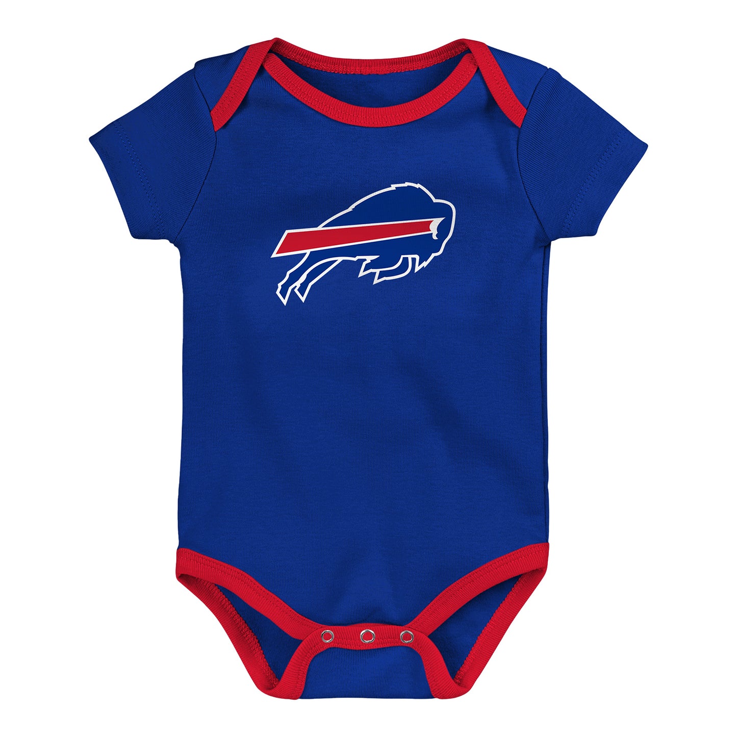 Bills Newborn #1 Draft Pick Blanket Set - Blue Onesie - Front View