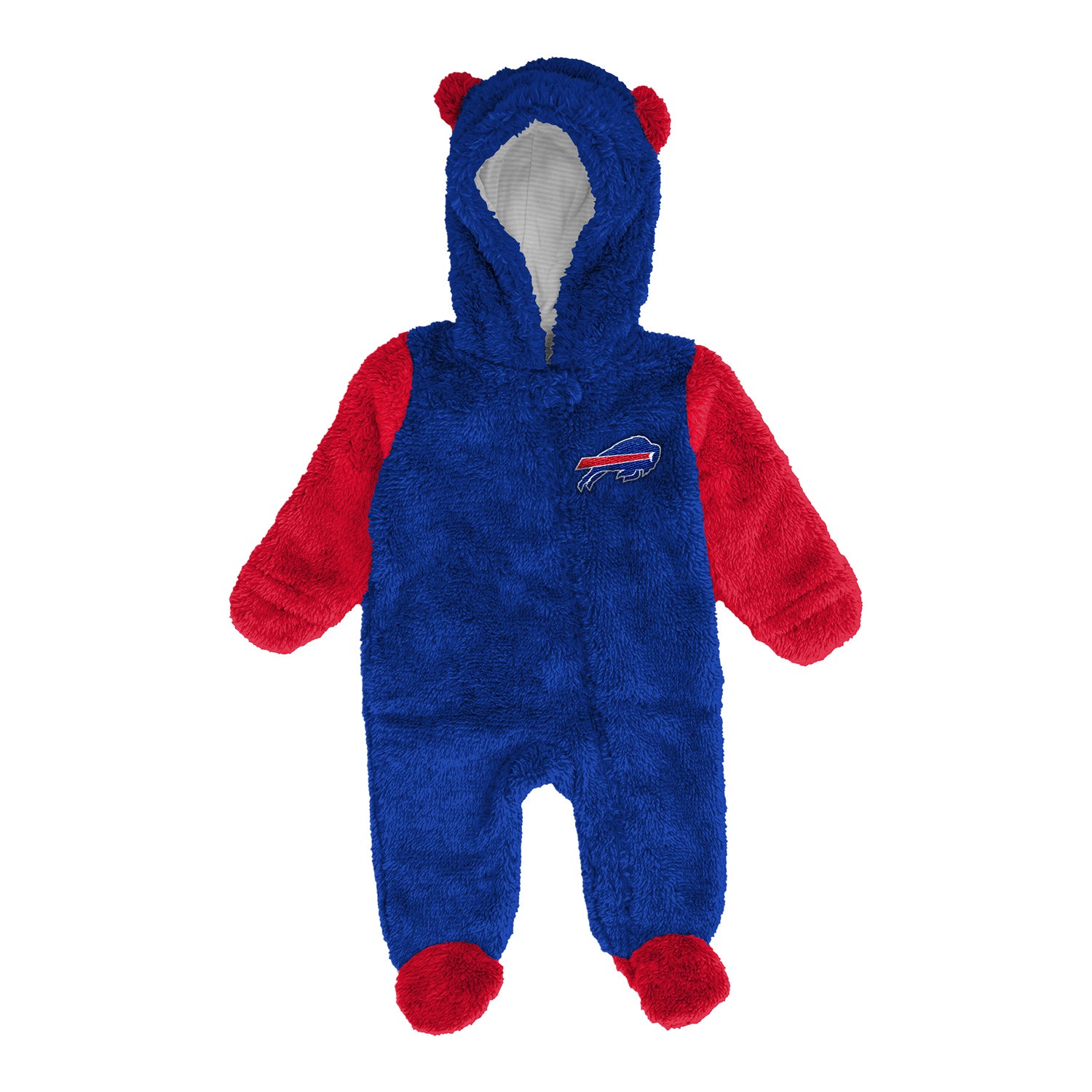 Buffalo Bills Newborn Stay Napping Onesie In Blue - Front View