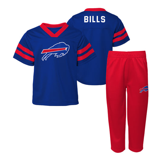 Buffalo Bills Infant Primary Logo Jersey Set In Blue & Red - Both View