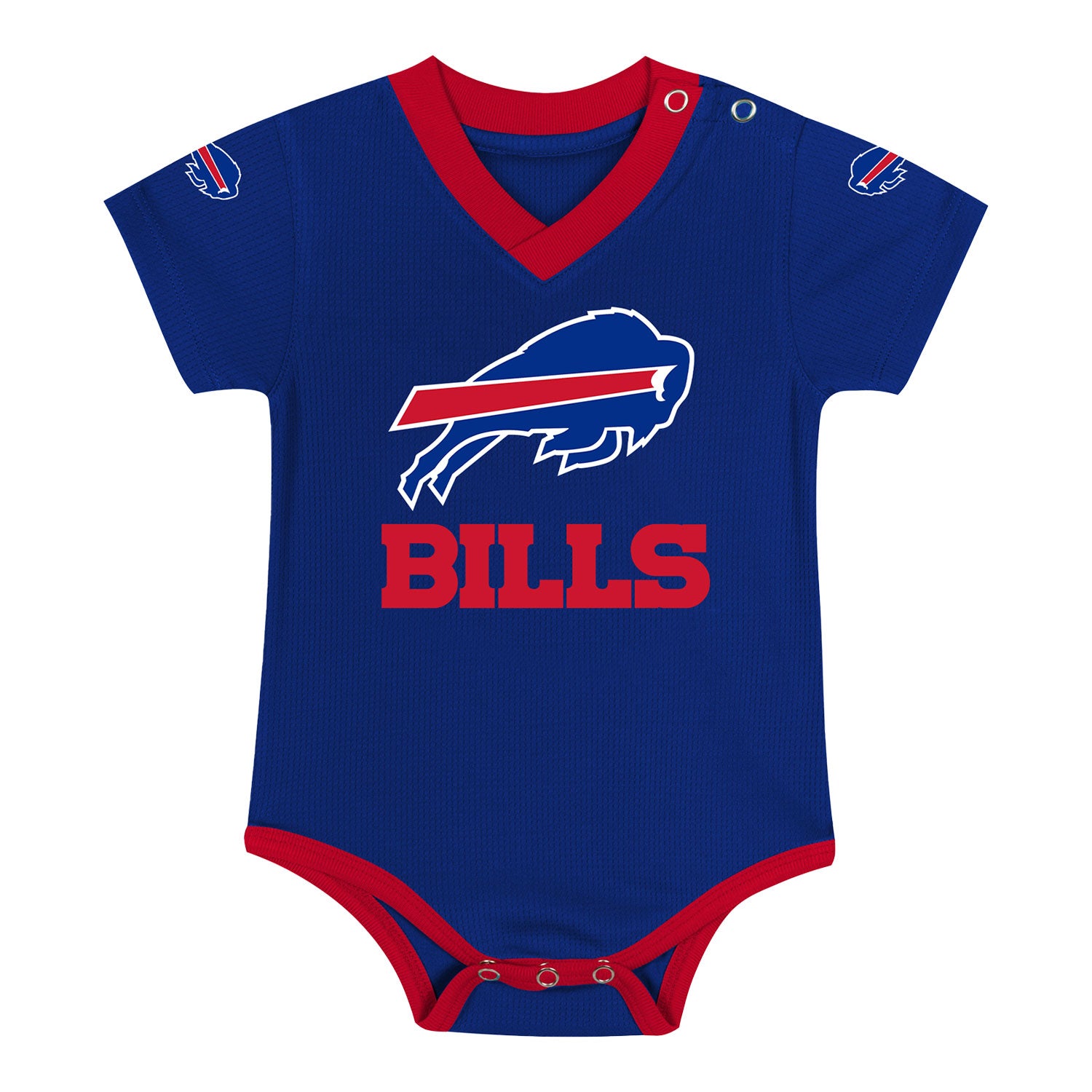 Buffalo Bills Infant Primary Logo Onesie In Blue & Red - Front View