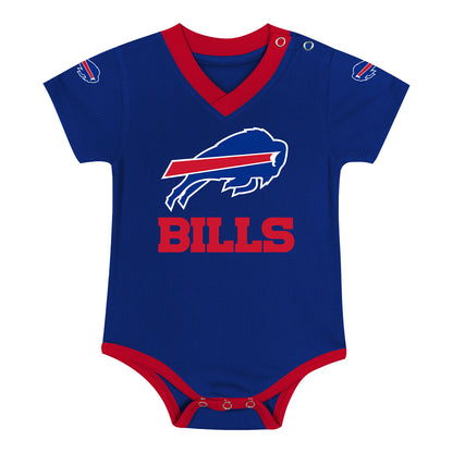 Buffalo Bills Infant Primary Logo Onesie In Blue & Red - Front View