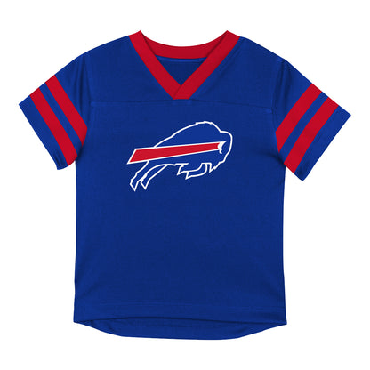 Buffalo Bills Toddler Primary Logo Jersey Set In Blue & Red - Front View