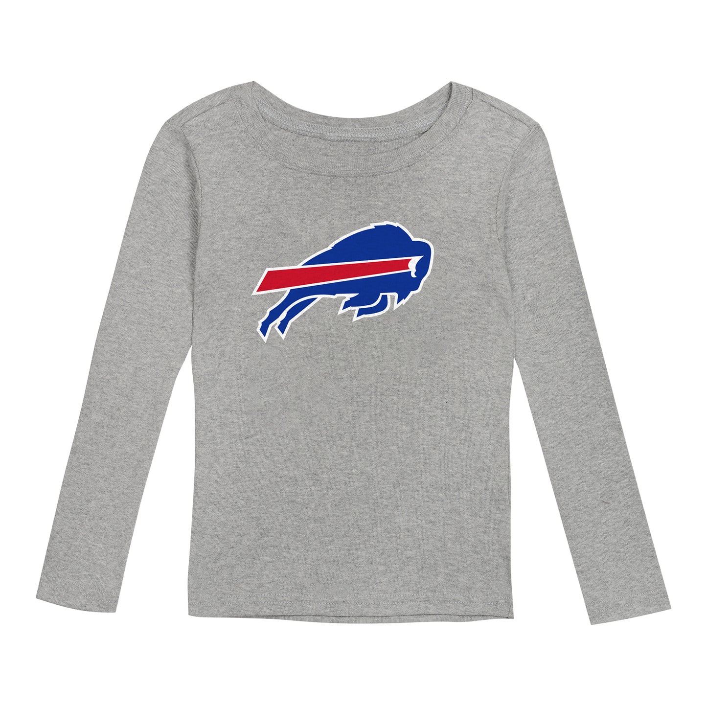 Buffalo Bills Toddler All Over Print PJ Set In Grey - Crewneck View